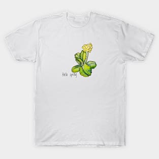 Hello spring.  T-shirt with primrose T-Shirt